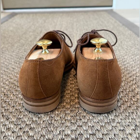 Men’s Gravati Brown Suede Lace Up Dress Shoe Size 8.5 Made in Italy - Picture 3 of 10